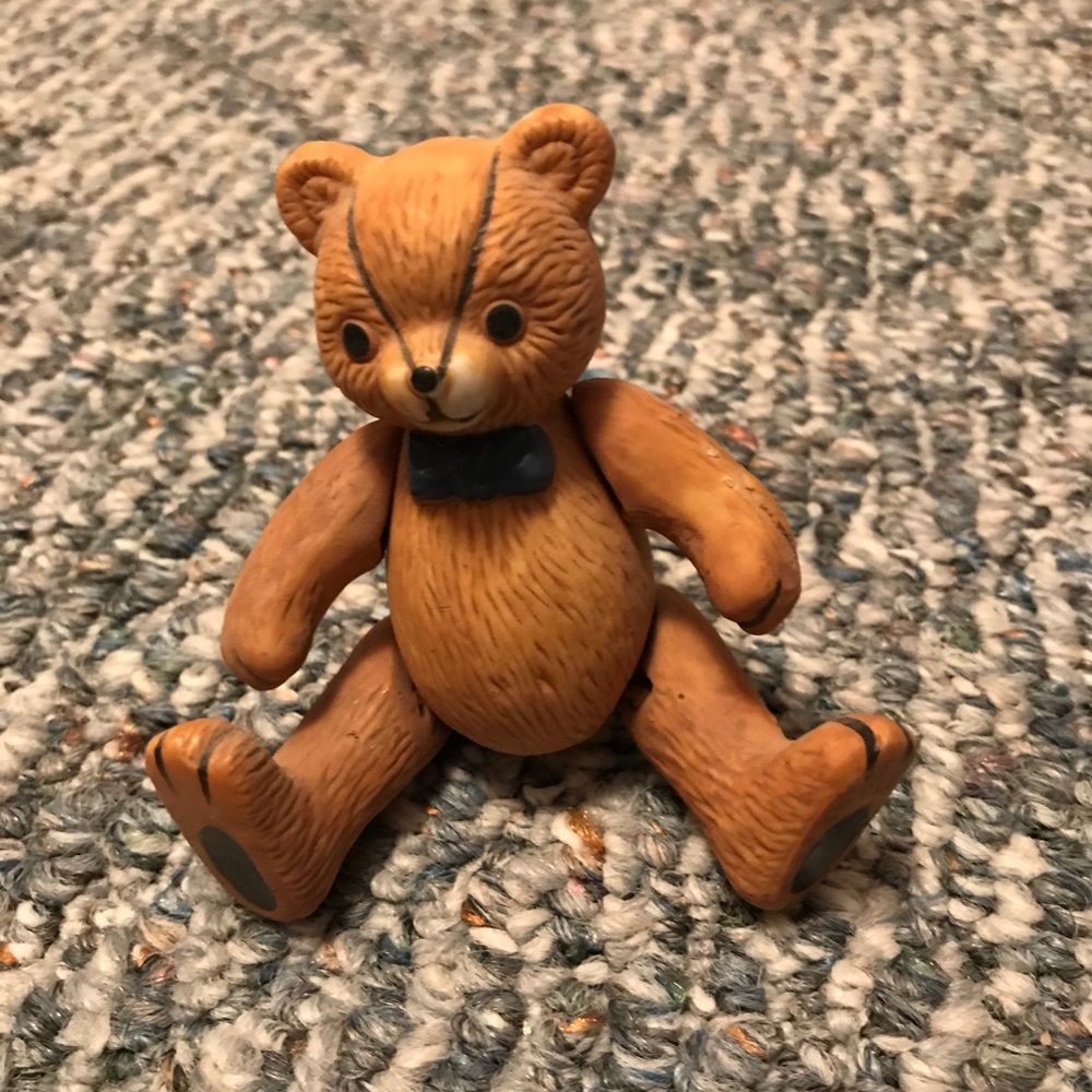 Vintage Homco Jointed Bear Figurine